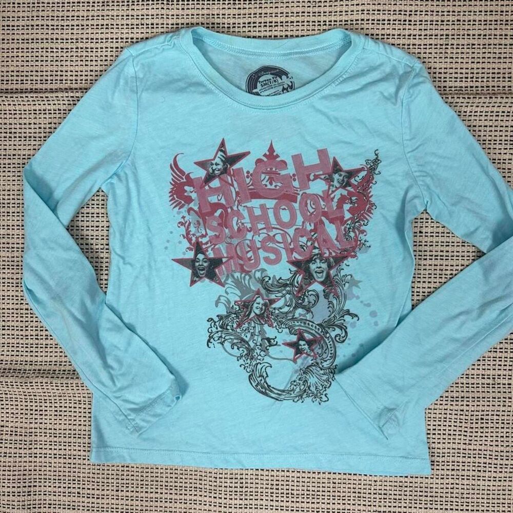 Y2K Girls High School Musical Blue Long Sleeve Shirt Small